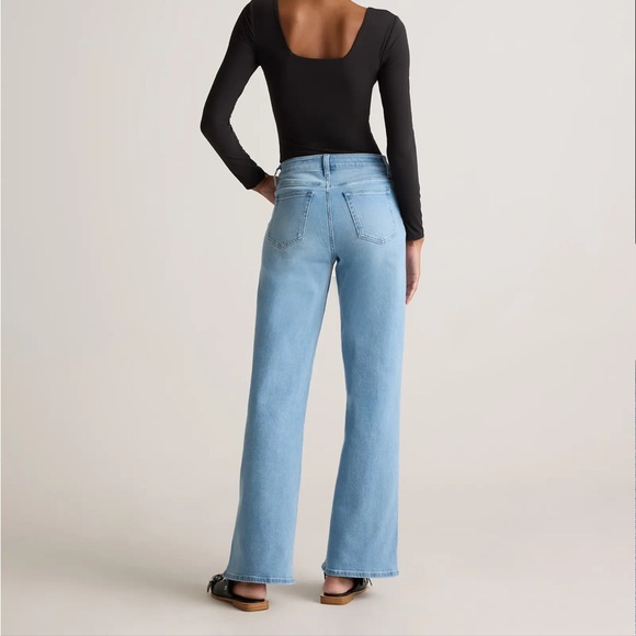 Quince Stretch High Rise Wide Leg Jeans - Picture 3 of 9